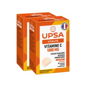 Upsa - Vitamine C 1 000 mg - 2x20 comprimés à croquer