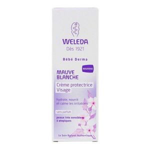 Weleda - Bébé Derma crème protectrice visage mauve blanche - 50 ml