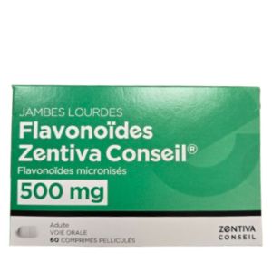 Zentiva Conseil - Flavonoïdes Jambes lourdes 500mg - 60 comprimés pelliculés