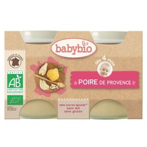 Babybio - Poire de Provence - dès 4 mois - 2x130g