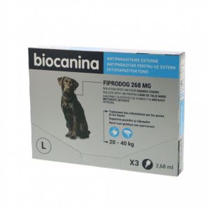 Biocanina - Fiprodog grand chien 20-40kg - 3 pipettes