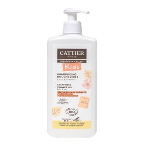 Cattier kids - Shampooing douche 2 en 1 parfum fleur de guimauve - 500 ml