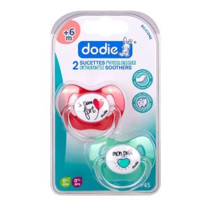 Dodie - Sucettes physiologique +6mois - lot de 2