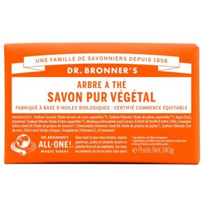 Dr. Bronner's - Pain de savon Pure végétal Arbre à thé - 140g