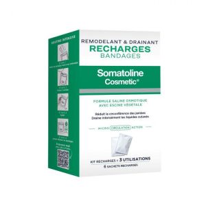Somatoline - Recharges bandages remodelantes et drainantes - lot de 3