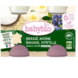 Babybio - Brasse Avoine Banane Myrtille - 2X130g