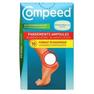 Compeed - Pansement ampoules moyen format - 10 pansements