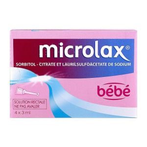 Microlax bébé solution rectale - 4 unidoses