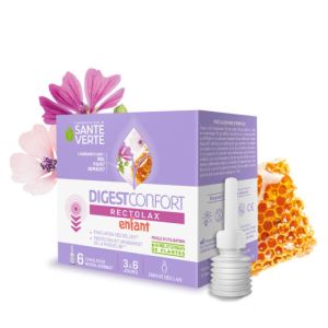 Santé Verte - DigestConfort Rectolax enfant - 6 canules de microlavement