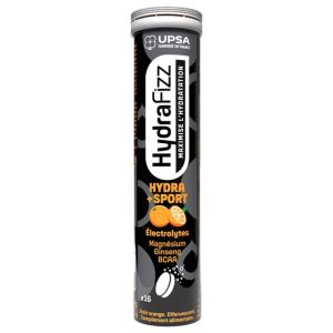 UPSA - Hydrafizz Hydra+Sport 16 Comprimés Effervescents Goût orange