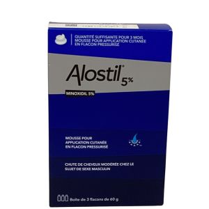 Alostil 5 % Mousse - 3 flacons de 60g