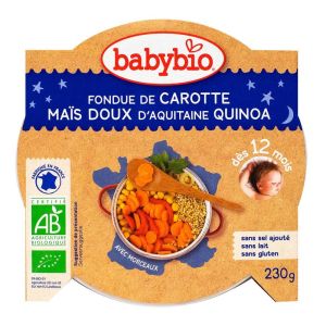Babybio - Fondu de carotte maïs doux d'Aquitaine Quinoa - dès 12 mois - 230g