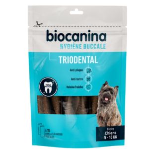 Biocanina Triodental - Petits Chiens de 5 à 10 kg  - 15 Lamelles à Mâcher