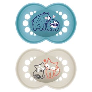 Mam - Sucettes Original 6mois+ biche et oiseau rose - 2 sucettes