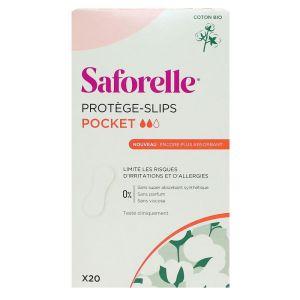 Saforelle - Protège-slips Pocket 2 gouttes - 20 unités