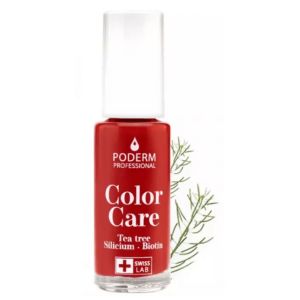 Poderm - Color Care vernis soin à ongles Tea Tree rouge allure - 8ml