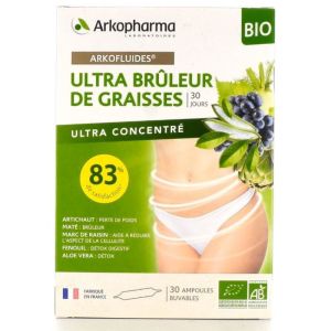 Arkopharma - Arkofluides Ultra Bruleur de Graisses - 30 ampoules