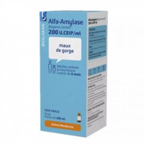 Biogaran - Alfa-Amylase sirop maux de gorge - 200ml