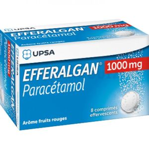 Efferalgan - 1000 mg arôme fruits rouges - 8 comprimés effervescents