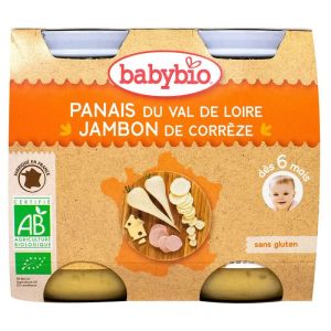 Babybio - Panais du Val de Loire, Jambon de Nouvelle-Aquitaine - dès 6 mois - 2x200g