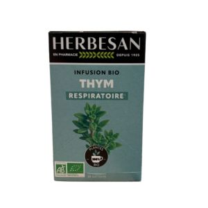 Herbesan - Infusion Bio Thym Respiratoire - 20 sachets