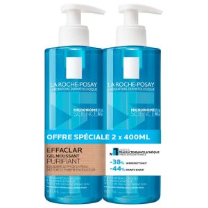 La Roche Posay - Effaclar Gel moussant purifiant - lot 2x400ml