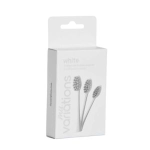 My variations - 3 têtes de brosse souple Ivory-White