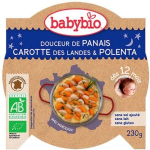 Babybio - Douceur de Panais, Carotte des Landes, Polenta - dès 12 mois - 230g