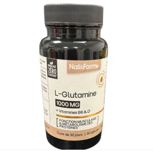 Nat&Form - Premium L-Glutamine 1000mg - 60 Gélules