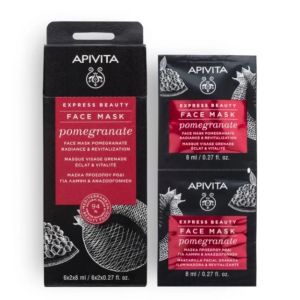 Apivita  - Express Beauty - Masque visage éclat Grenade - 2X8Ml