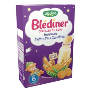 Blédina - Blédiner semoule petits pois carottes - 240 g