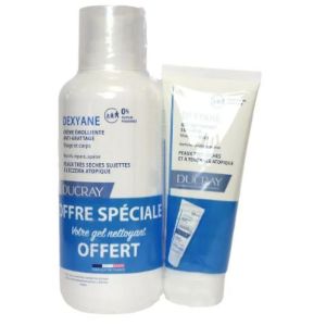 Ducray - Dexyane crème émolliente 400mL + gel nettoyant offert 100mL