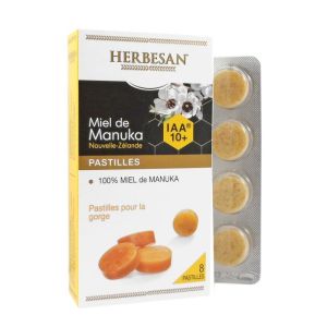 Herbesan - Pastilles miel de Manuka IAA 10+ - 8 pastilles