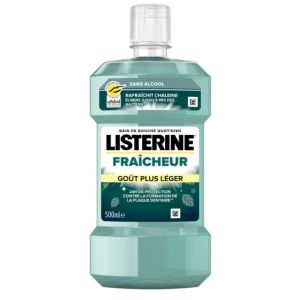 Listerine - Bain de bouche fraîcheur goût plus léger - 500 ml