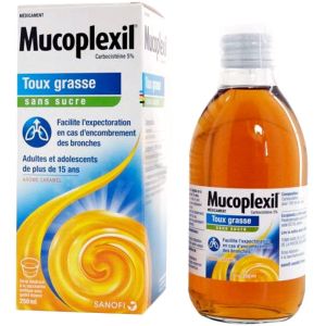 Mucoplexil 5 % Adultes - Sirop sans sucre - 250 ml