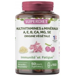 Superdiet - Multivitamines et minéraux - 150 gélules