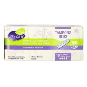 Unyque - Tampon Bio Super - 16 tampons