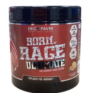 Eric Favre  - Born of Rage ultimate Pré Workout sans caféine 25 doses fruits de la passion - 230G