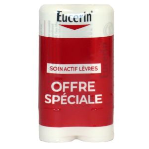 Eucerin - Lip Active Soin actif des lèvres - Lot de 2 sticks