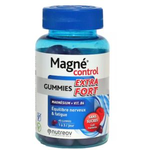 Nutreov - MagnéControl Extra Fort - 45 gummies framboise sans sucres