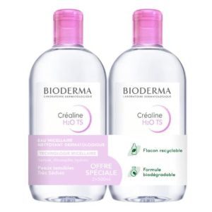 Bioderma - eau micellaire Créaline H2O - offre spéciale 2x500mL