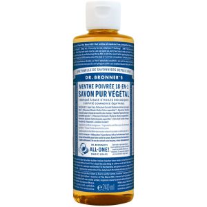 Dr. Bronner's - Savon liquide pure végétal 18-en-1 - Menthe Poivrée - 240ml