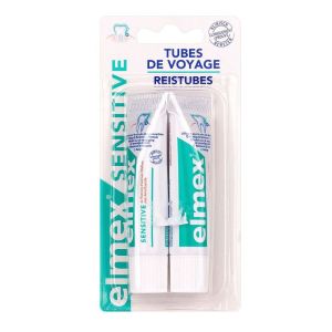 Elmex - Dentifrice sensitive format voyage - 2x12mL