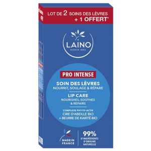Laino - Pro Intense Soin des Lèvres - Lot de 3 x 4 g dont 1 Offert