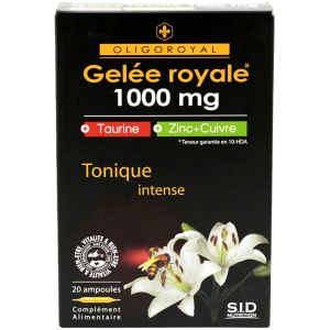 Oligoroyal - Tonique intense Taurine+Zinc+Cuivre  - 20 ampoules