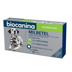 Biocanina milbetel vermifuge chien + de 5 kg - 2 comprimés