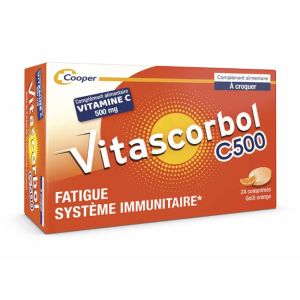 Cooper - Vitascorbol C500 - 24 comprimés goût orange