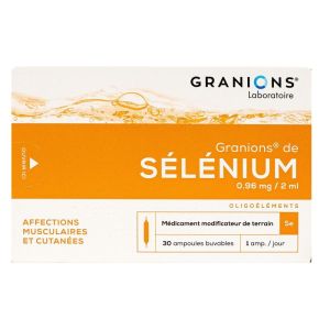 Granions de Sélénium - 30 ampoules