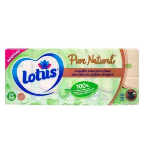 Lotus - Mouchoirs Pure naturel x10