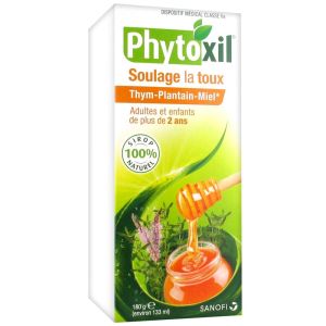 Phytoxil - Sirop pour la toux au thym, plantain et miel - 133ml